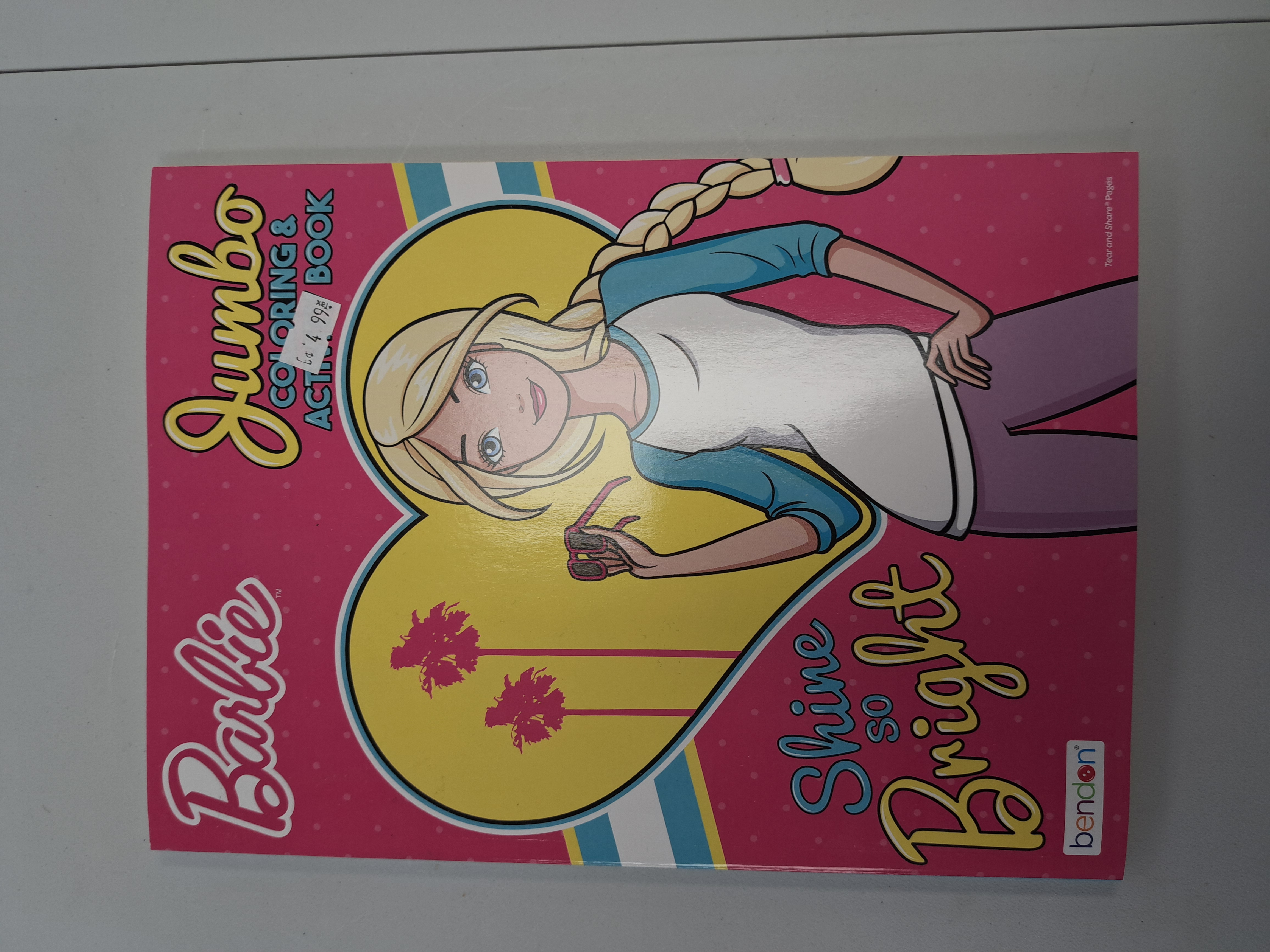 livre à colorier barbie jumbo shine so bright